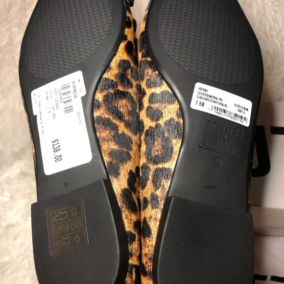 SCHUTZ Animal Print Women's Flats NWT NWB size 7.5 - Picture 13 of 15